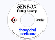 Genbox Family History Evaluation/Backup CD